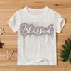 PLIGREAT Colorful Glitter Rhinestone Iron On Patches Bling Blessed Quotes Rhinestone Iron On Transfers for Clothing Jacket Jeans Women Men T Shirt