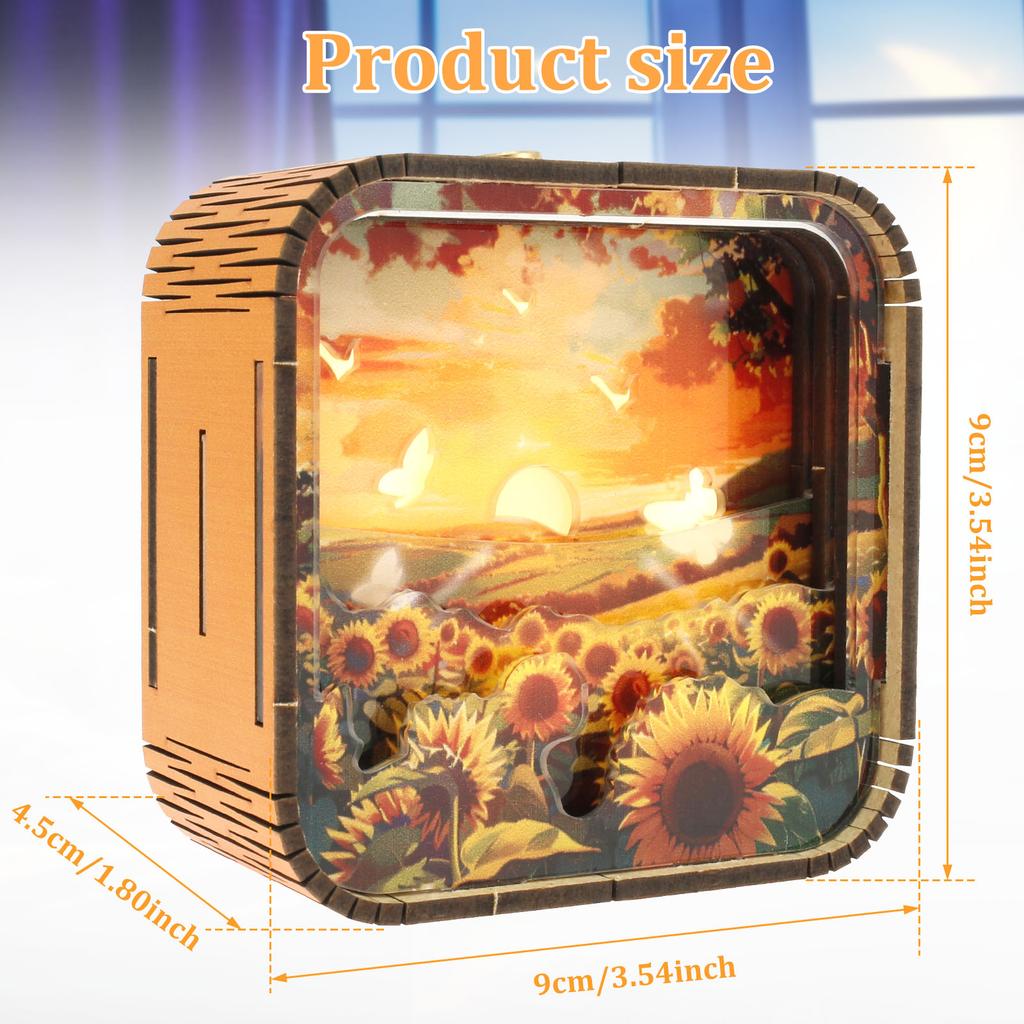 3D Puzzles Night Light Wood 3D Jigsaw Puzzle with Night Light Built In Battery Lightweight and Portable 3D Jigsaw Puzzle