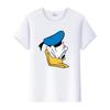 Kawaii Donald Duck Plus Size Tee Ladies Graphic Clothes Summer Women Short Sleeve T-shirt Disney Cartoon Men Tshirt Female Tops