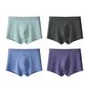 Men's A-Grade Pure Cotton Boxer Briefs: Antibacterial, Seamless, Breathable, Large Size, Four-Corner Design