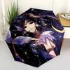 1pc Starry Night Mermaid Automatic Opening Folding Umbrella with Constellation Print, 8 Bone Iron Frame, Outdoor for Fans, Travelers, Daily Use,