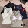 Lace Bandeau Camisole with Chest Pads - Slimming Versatile Layer Top for Women