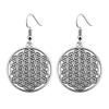 Drop & Dangle Earring Plant Flower Of Life Minimalist Jewelry ComponentsEarring Size 18x19mm QE020