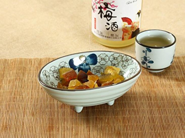 Nishida Footed Small Bowl Set of Japanese Small Delicacies Container (Nishida) 4, Commercial-Grade Tableware, Bowls, (Blue Camellia)