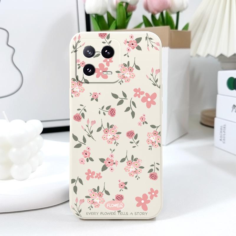 Floral Scent Phone Case For Xiaomi Mi 14 13 13T 12 12X 12T 12S 11 11T 10 10T 9 9T Pro Lite Liquid Silicone Cover