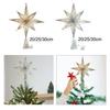Mini Iron Star Topper Lighted Christmas Tree Ornament Holiday Decorations for Desktop Xmas Party Home Decor
