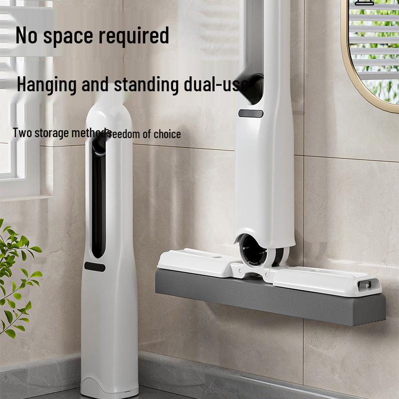 Compact Handheld Sponge Mop for Car, Desktop, and Bathroom - Absorbent & Wash-Free