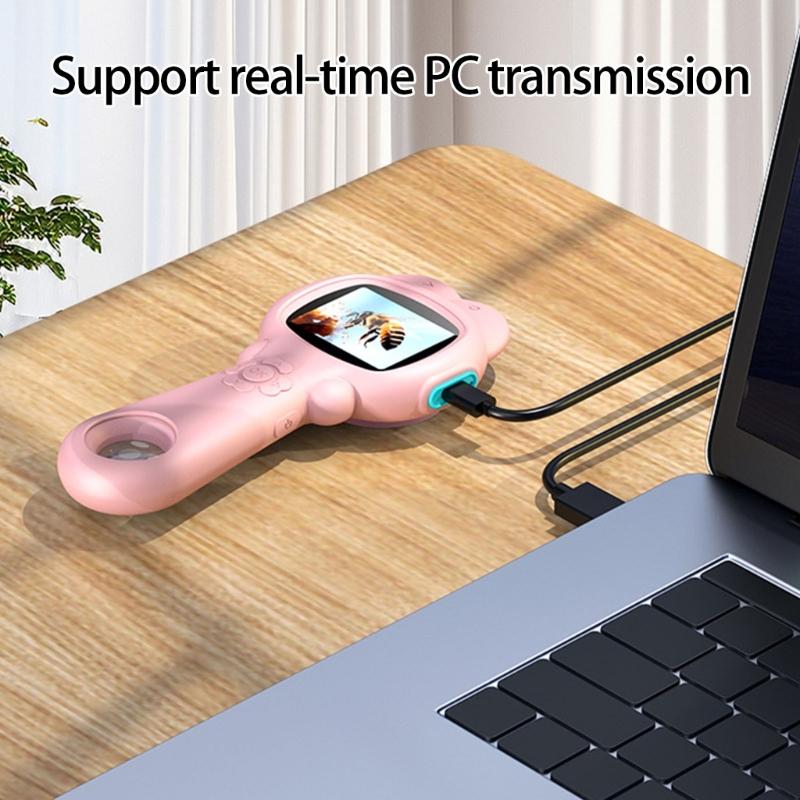 Educational Children Handheld Digital Microscope USB Rechargeable Camera for High Definition Imaging & Science Learning