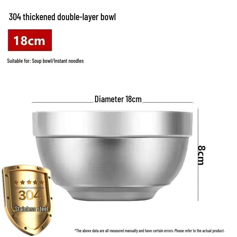 

Molona 304 Stainless Steel Double-Layer Insulated Rice Bowl Set