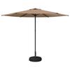 Garden Umbrella with Base 300 X 300 Cm Polyester Rectangular Taupe
