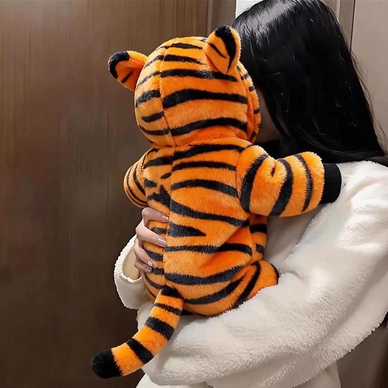 Warm Fce Lined Autumn Winter Dog Clothes Tiger Transformation Suit for Bichon Pomeranian I Fold S Four Legged Suit