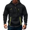 Neuer Reißverschluss Herbst Winter Herren Mode Hoodie Warme Fleece Sweatshirts Mehrere Taschen Farben Quastendesign Freizeitkleidung