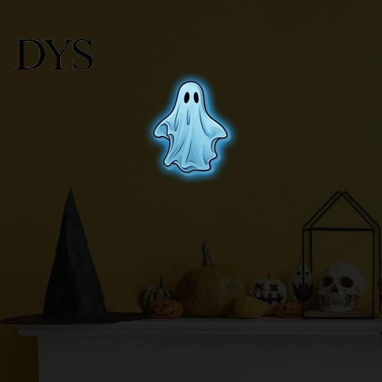 Halloween Home Decoration Gifts Luminous Ghost Wall Stickers for Decoration, Glow in The Dark PVC Decals Decorative Bathroom Glass Windows And Doors,