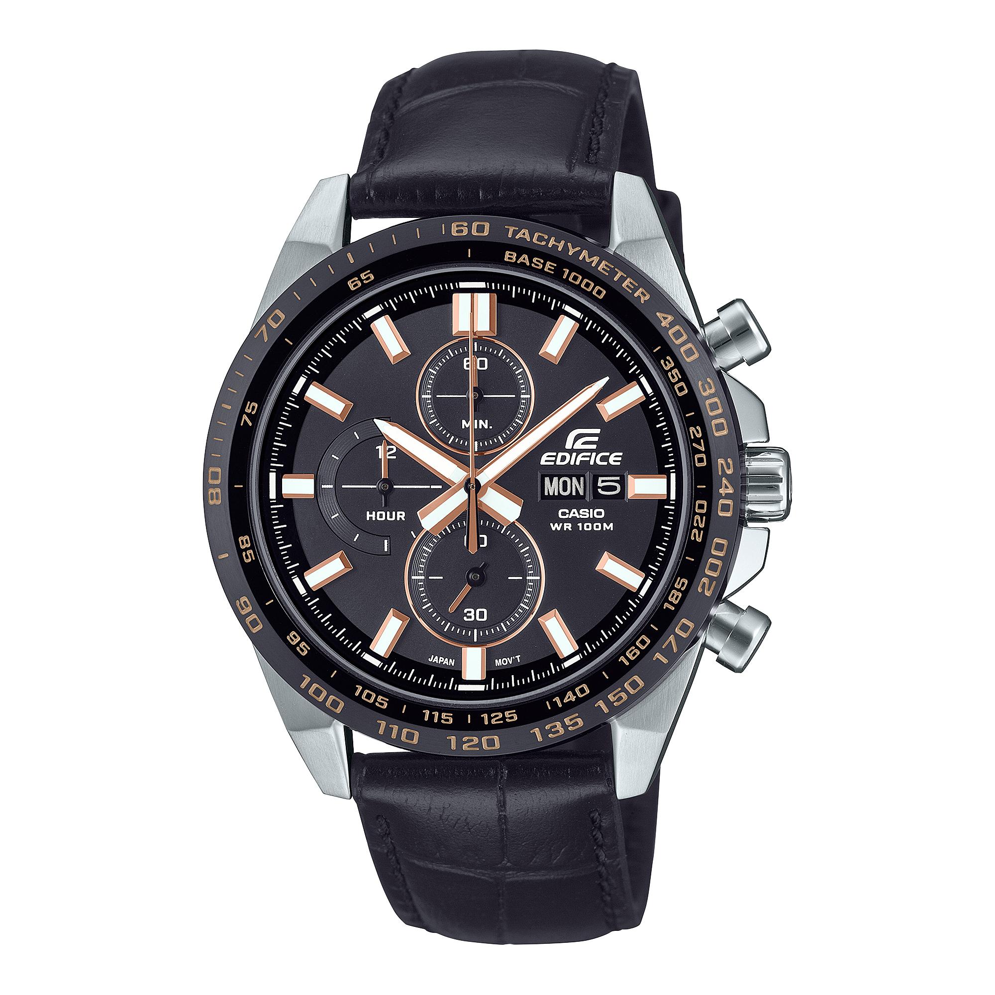Casio Edifice Men s Stainless Steel 100M Water Resistant Analog Quartz Watch EFR-574BL-1AVU