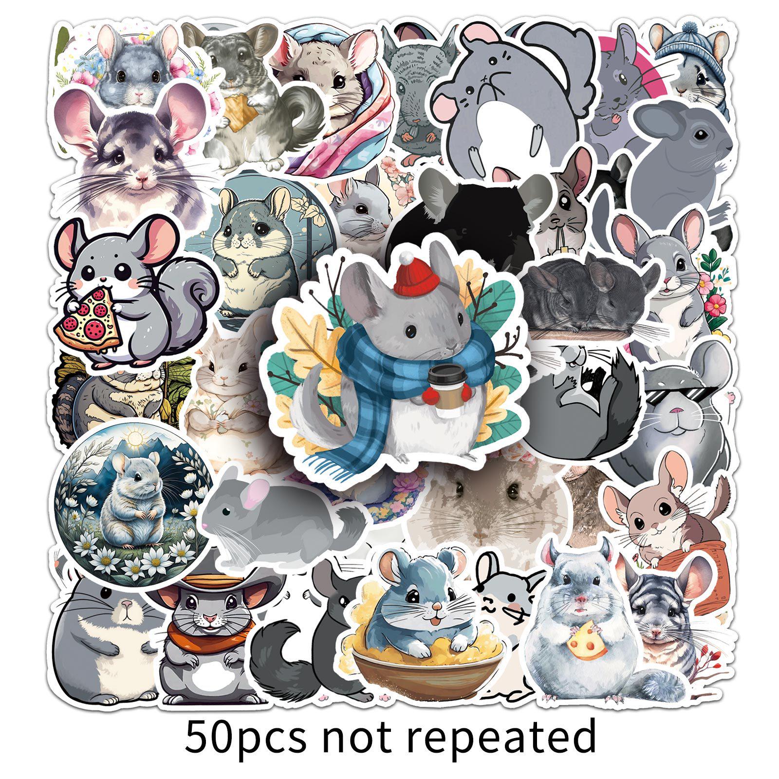 

50 Sheets Totoro Mouse Animal Waterproof Decorative Stickers for Journals and Notebooks