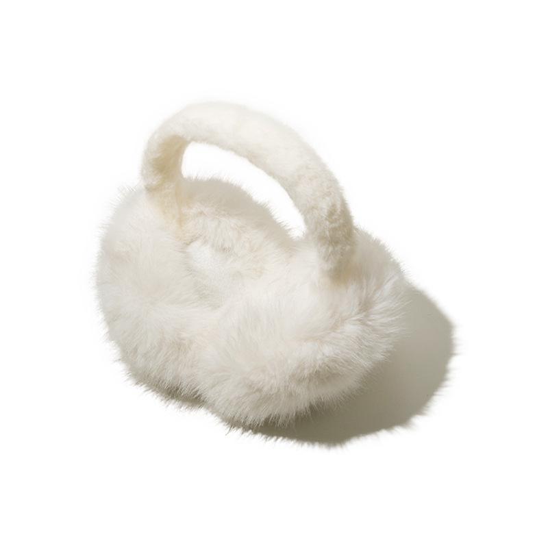 Foldable Korean Style Alpaca Rabbit Fur Earmuffs: Windproof, Warm, Anti-Frostbite Winter Ear Warmers