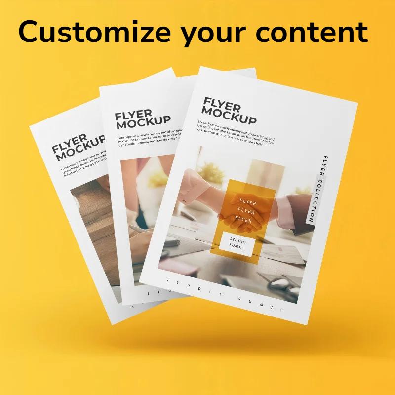 100 Pcs 21x14cm Personalized Promotional Flyers Custom Any Content Design Paper Leaflet for Brand Marketing (as the picture,21x14cm)