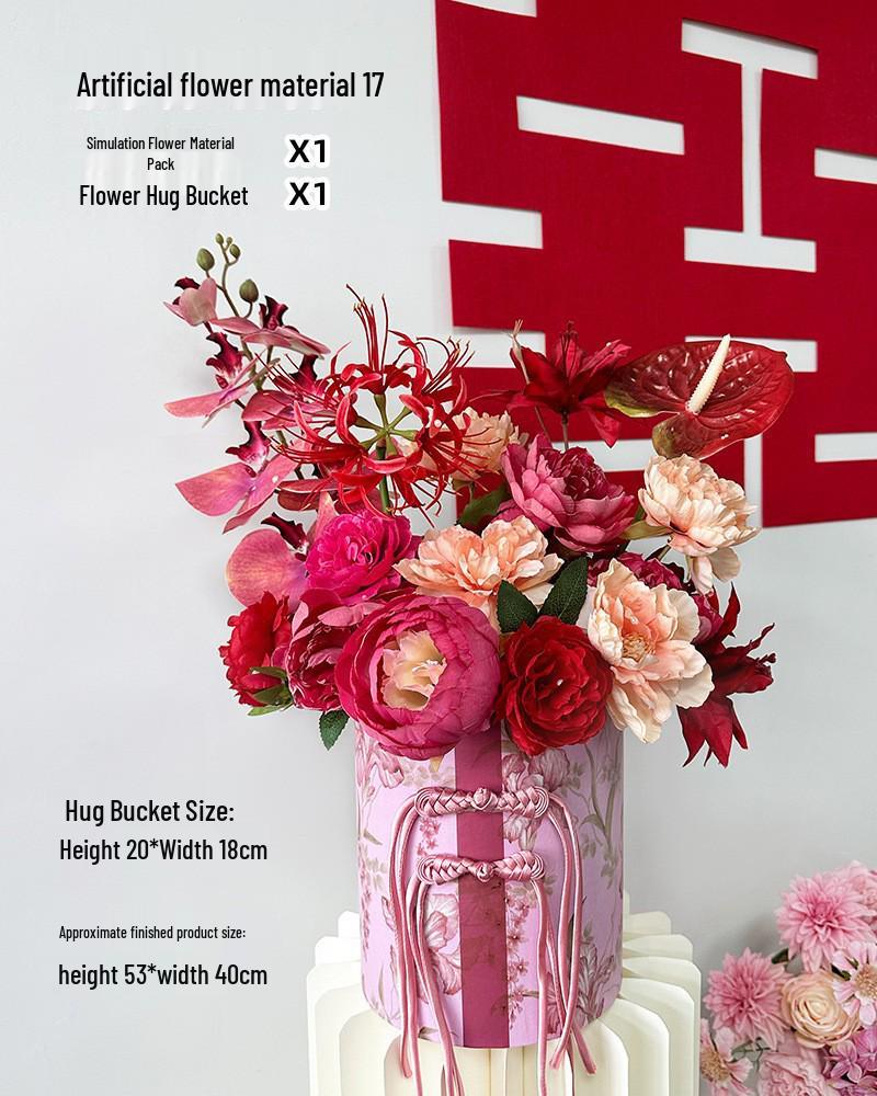 Romantic Floral Arrangement for Weddings, Bedrooms, and Living Rooms - Bedside Bouquet Decorations