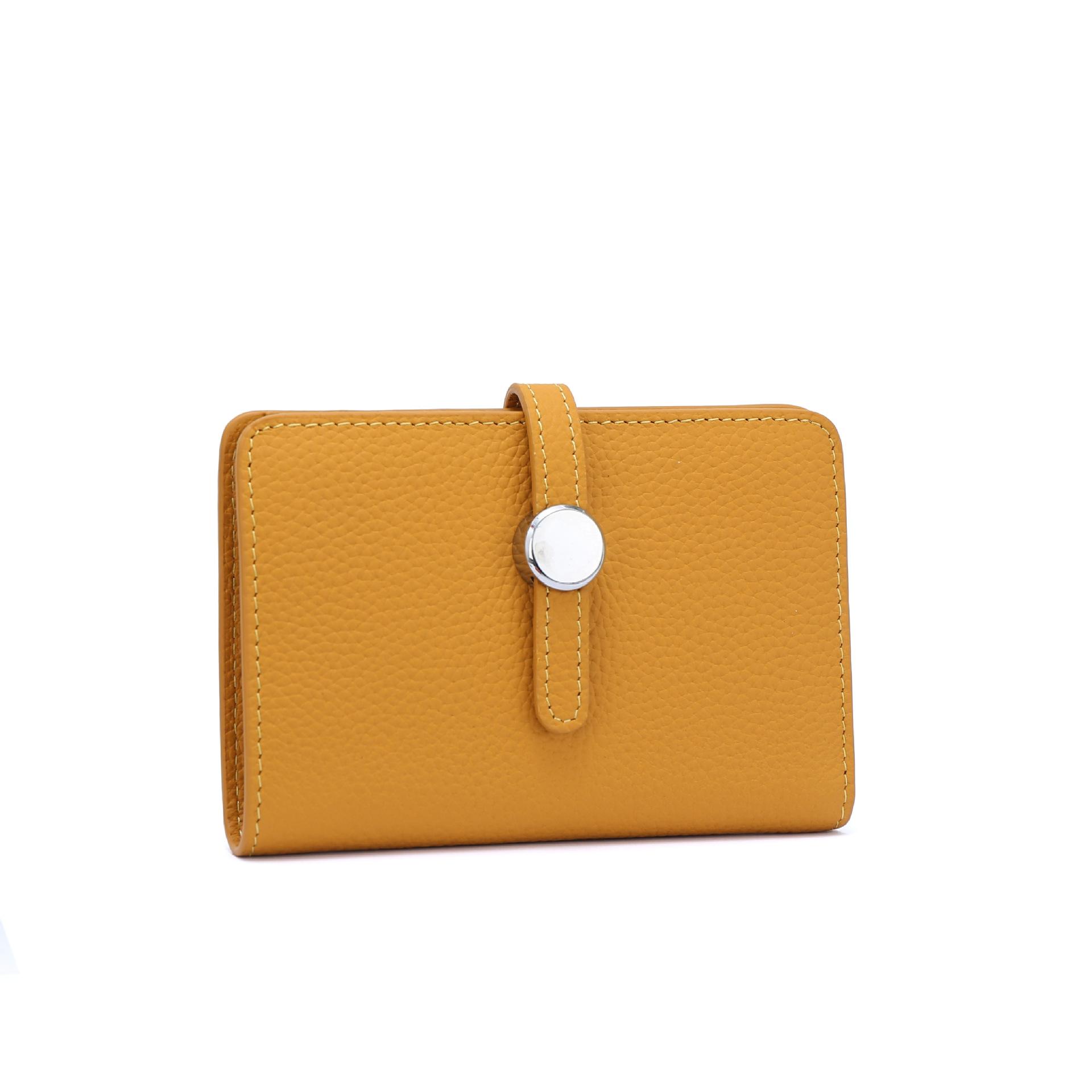 

New Style Fashion Sheepskin Wallet European Version Personal Coin Purse Large Capacity Small Square Famous Brand Handheld Coin Purse 13.5x2x9CM