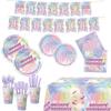 Girl Group-Themed Birthday Party Decorations: Disposable Paper Plates, Cups, Banners, and Cake Topper Set
