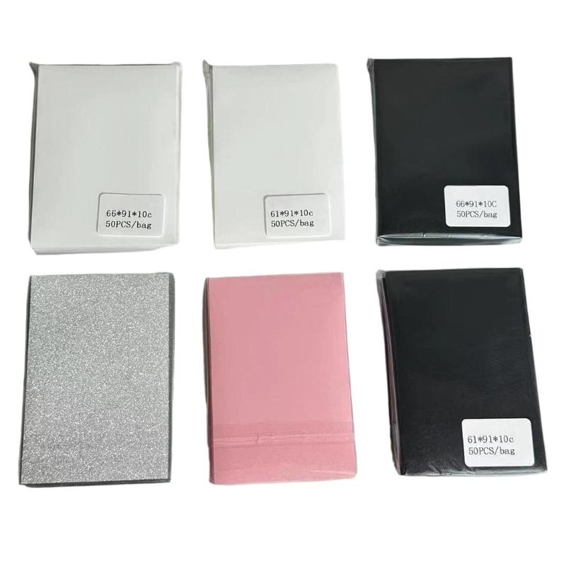 Clear Kpop Photocard Sleeves 50Pcs Blank PVC Card Protectors for Album Card Collection Storage Use