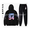 Mens Oversized Hooded Sweatshirt Jogger Pants Set With Front Back Print - 2025 Casual Streetwear