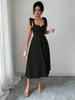 Europe, America 2026 Summer New Temperament Fashionable and Elegant Solid Color Strap Dress Long Dress Dress