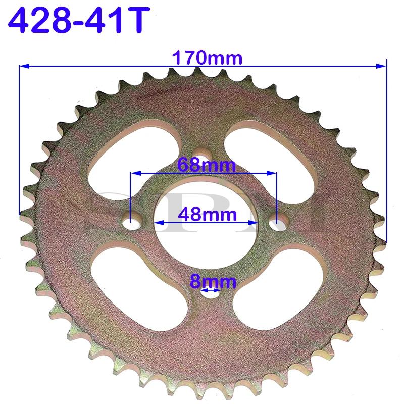 Motorcycle 25T/31T/32T/37T/41T/48T Rear Sprocket 428 Chain Disc 48MM For ATV Go Kart UTV Buggy Golf Cart Quad Bike Accessories