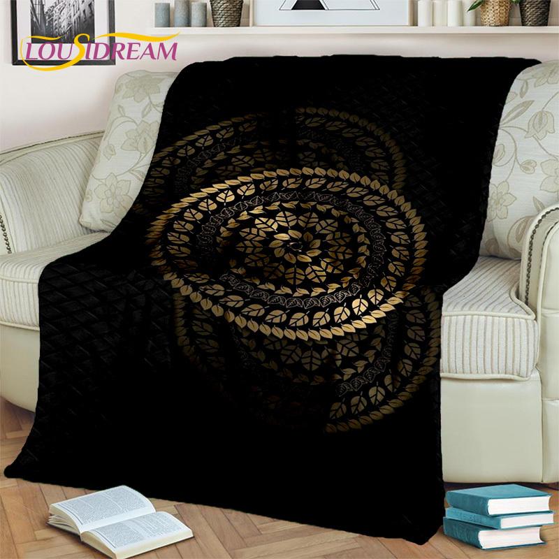 3D Mandala Bohemia Geometric Flower Blanket,Soft Throw Blanket for Home Bedroom Bed Sofa Picnic Office Hiking Leisure Nap Cover