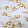 220 Pcs Resin DIY Crafts Jewelry for Key Ring with Chain Jump Rings Screw Eye Pins Golden Silver Keychain Rings Set