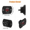 Digital Voltage Meter DC 12-24V Waterproof Round Meter Car Voltmeter With LED Digital Display Panel For Car Motorcycle Boat RV