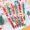 6Pcs Christmas Gel Pens Various Festive Patterns Push-Type Christmas Pens Stationery Supplies Christmas Party Favors