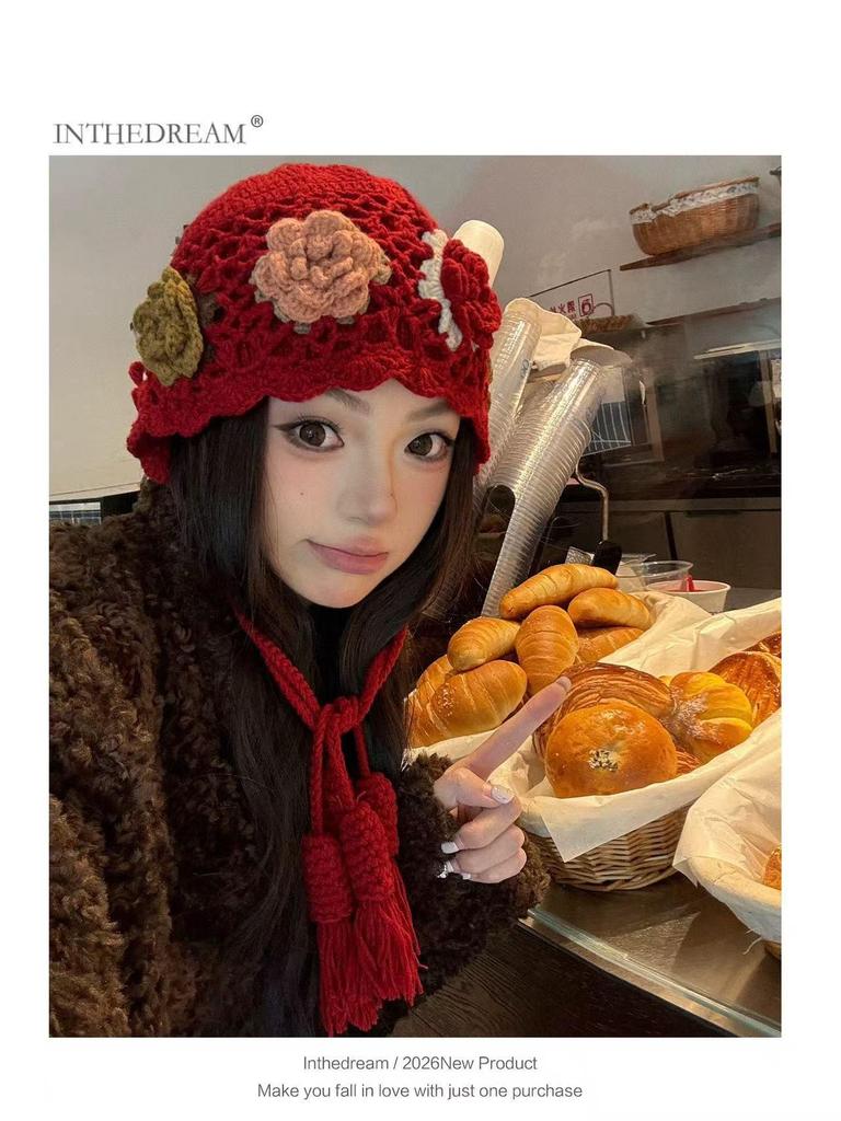 Ethnic Style Retro Knit Wool Beanie with Tassels