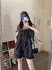 Autumn 2025 Women's Denim Wide-Leg Overalls - Slimming & Stylish for Petite Fit