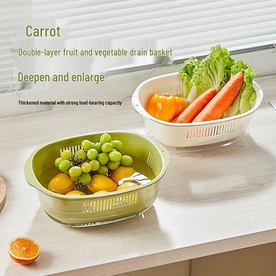 Nordic Style Food Grade Plastic Washing & Drain Basket