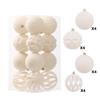 16PCS 8CM Christmas Flocked Ball Set Matte Christmas Tree Pendant Velvet Christmas Balls  Festival