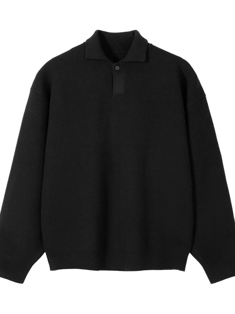 Men's Plus Size Retro Lapel Knitwear Sweater - Autumn/Winter Casual Versatile Style