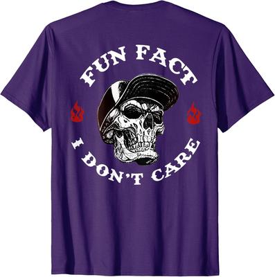 Fun Fact I Dont Care Funny Skeleton Saying Quote Rude Unisex T-Shirt