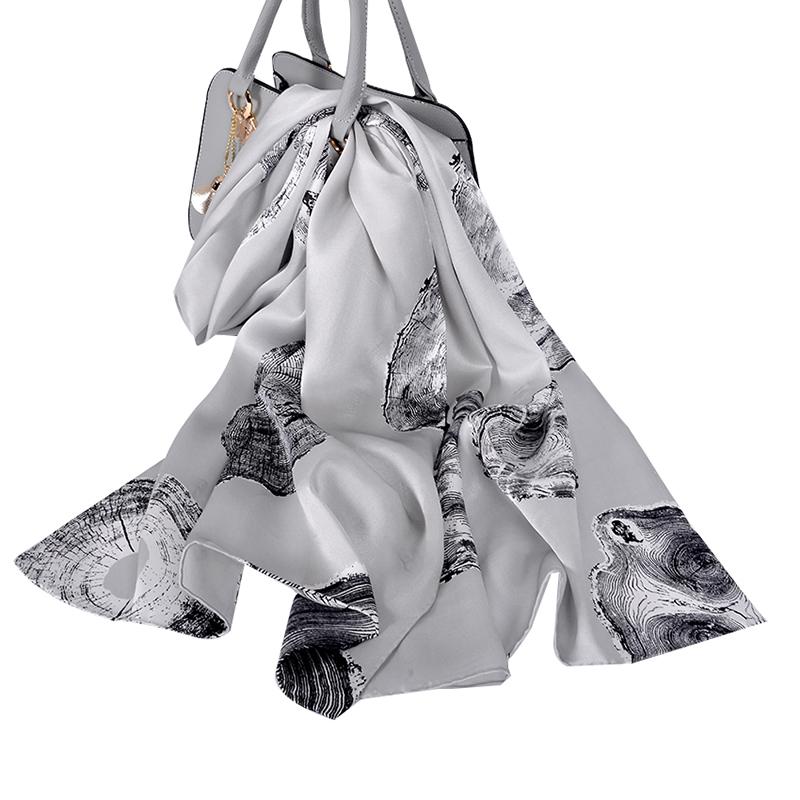 

BYSIFA|Women s Fall Winter Scarves Shawls Bufanda Fashion Floral Style Brand 100% Mulberry Silk Long Scarf Neckscarf 170*53cm