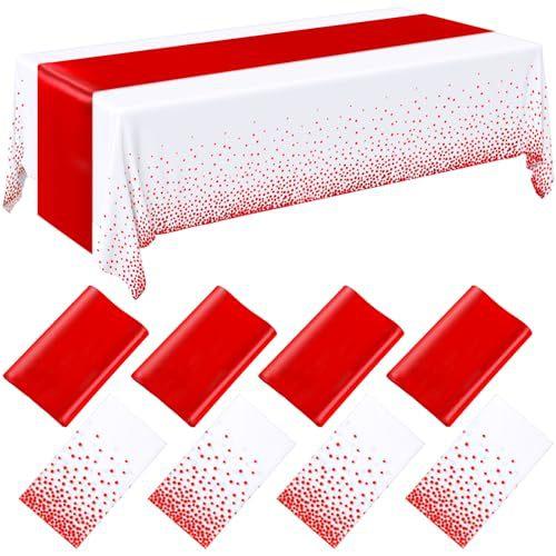 Small Polka Dot Disposable Tablecloth Thickened Waterproof PEVA Tablecloth Home Wedding Birthday Party Decoration Table Cloth