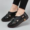 Women's Handmade Stitching Flat Sandals - Soft Rubber Sole, Comfortable Loafers for Casual Wear