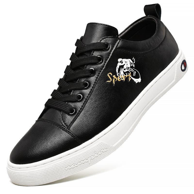 

Кожаные белые туфли мужские весенние новые повседневные туфли мужские белые туфли универсальные туфли белые легкие дышащие кроссовки 44 чёрный