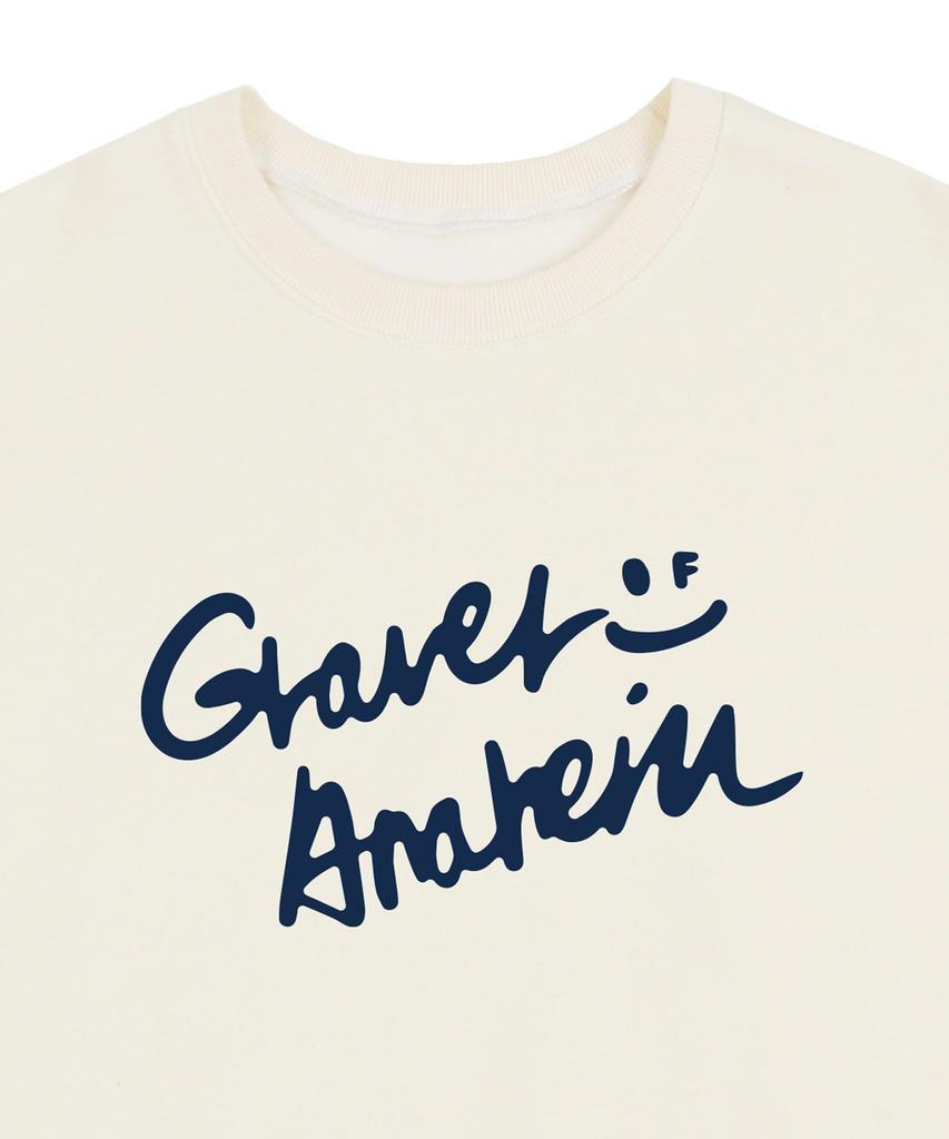 GRAVER [Unisex] Drawing Logo Smile Sweatshirt_Cream