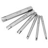 6 Pcs 3/4 Flute Tap Extractor Set 3 Types Bearing steel Stripped Tap Extractor Alloy steel Bolt Remover Tool