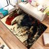 Majestic Eagle with Red Sun Patterned carpet, non slip mat suitable for living room and bedroom sofas