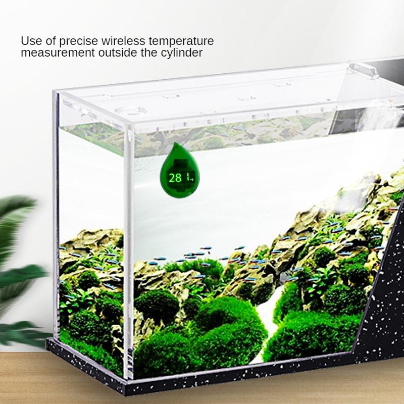 Fish Tank Thermometer Mini Small Electronic High-precision LED Hot Belt Fish Turtle Tank External Attached Aquarium Temperature Measurement