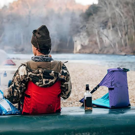 Sitzkissen mit Rückenlehne Griff Oxford-Gewebe Wasserdichte Sitzmatte