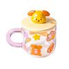 Cute Cartoon Animal High Borosilicate Glass Cup with Lid High Appearance Level  Qixi Festival Couple Water Cup Mug  Heat Resistant