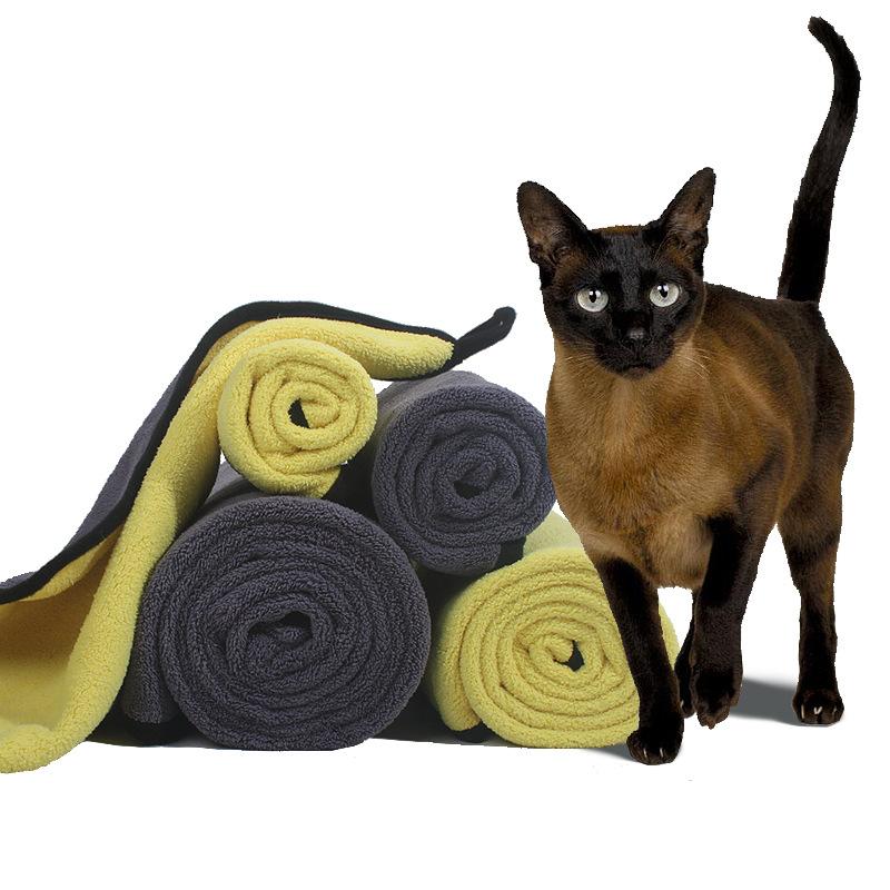 1pcs Quick Drying Pets Towel Super Absorbent and Super Soft Fiber Dogs Towel Bathrobe Convenient Cleaning Towel Pets Supplies
