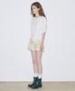 SINOON Soft Shirring T-Shirt (Cream)